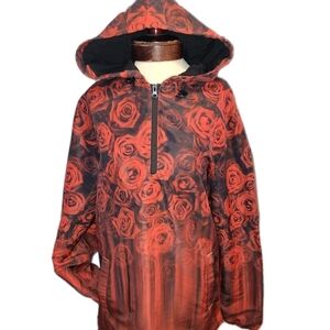 RUE 21 WOMENS small ROSE Half Zip Jacket